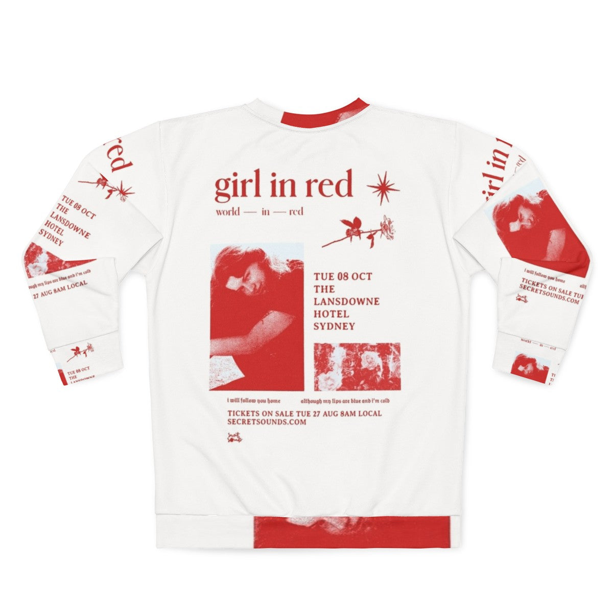 Girl In Red World In Red Tour Indie Pop Sweatshirt - Back