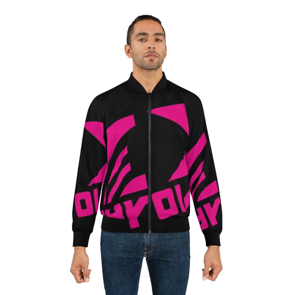 Navy blue bomber jacket with Splatoon 2 Deca logo - Lifestyle