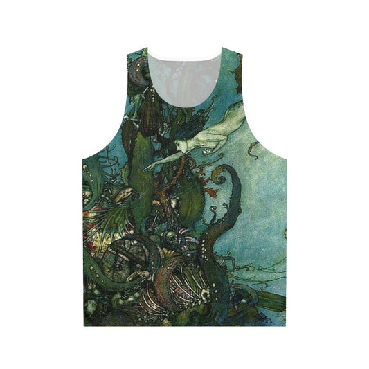 Mermaid Tank Top Inspired by Edmund Dulac's Vintage Illustration