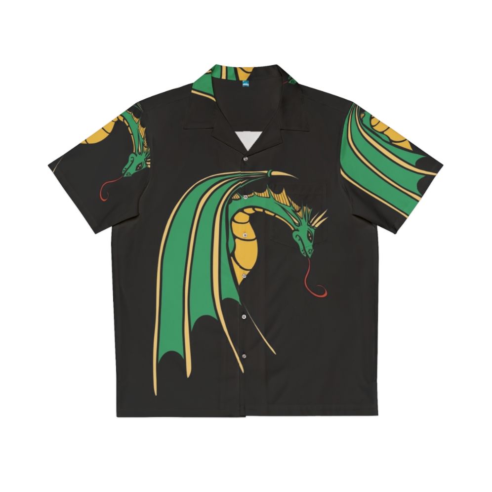 Green dragon art Hawaiian shirt