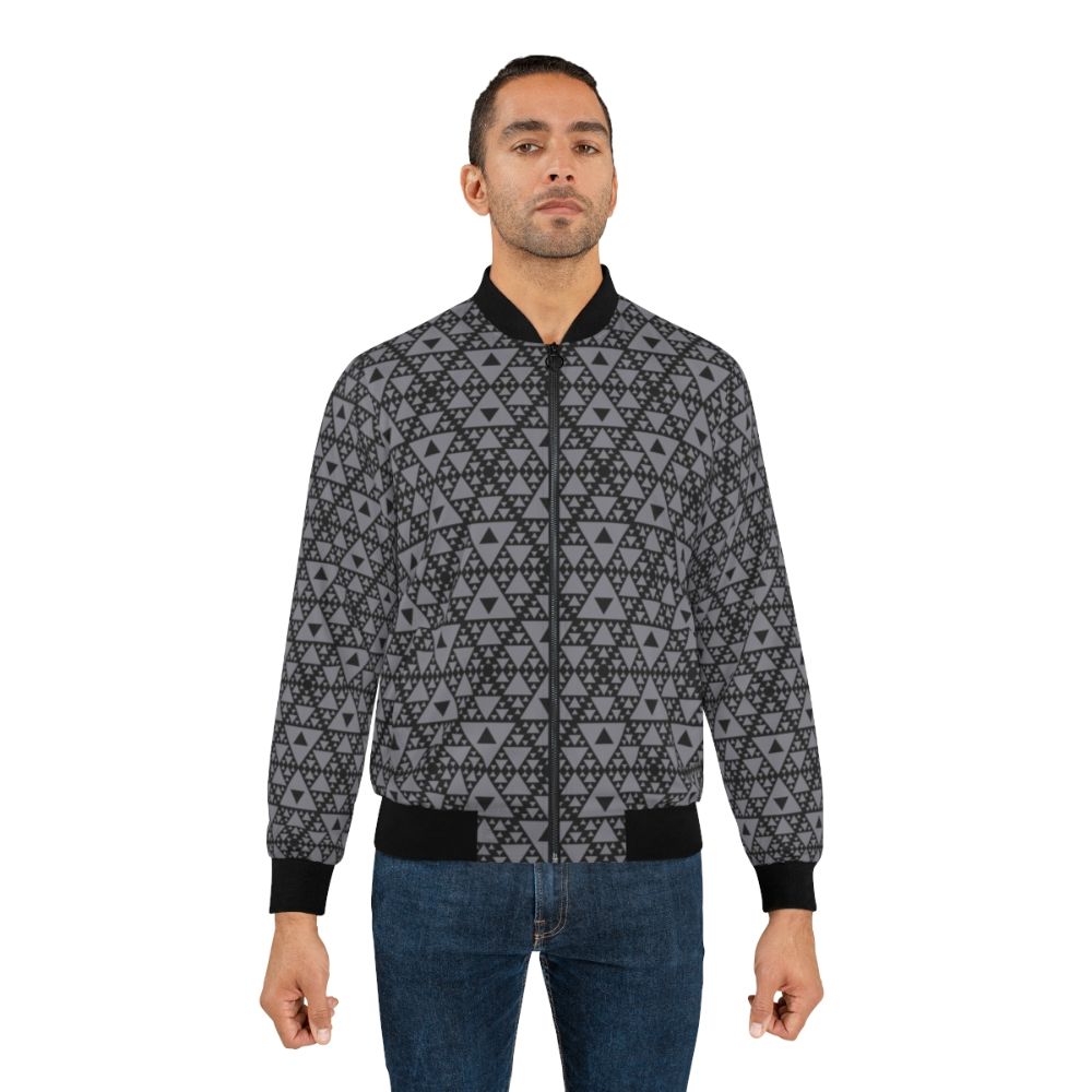 Mocap triangle pattern bomber jacket with repeating geometric design - Lifestyle