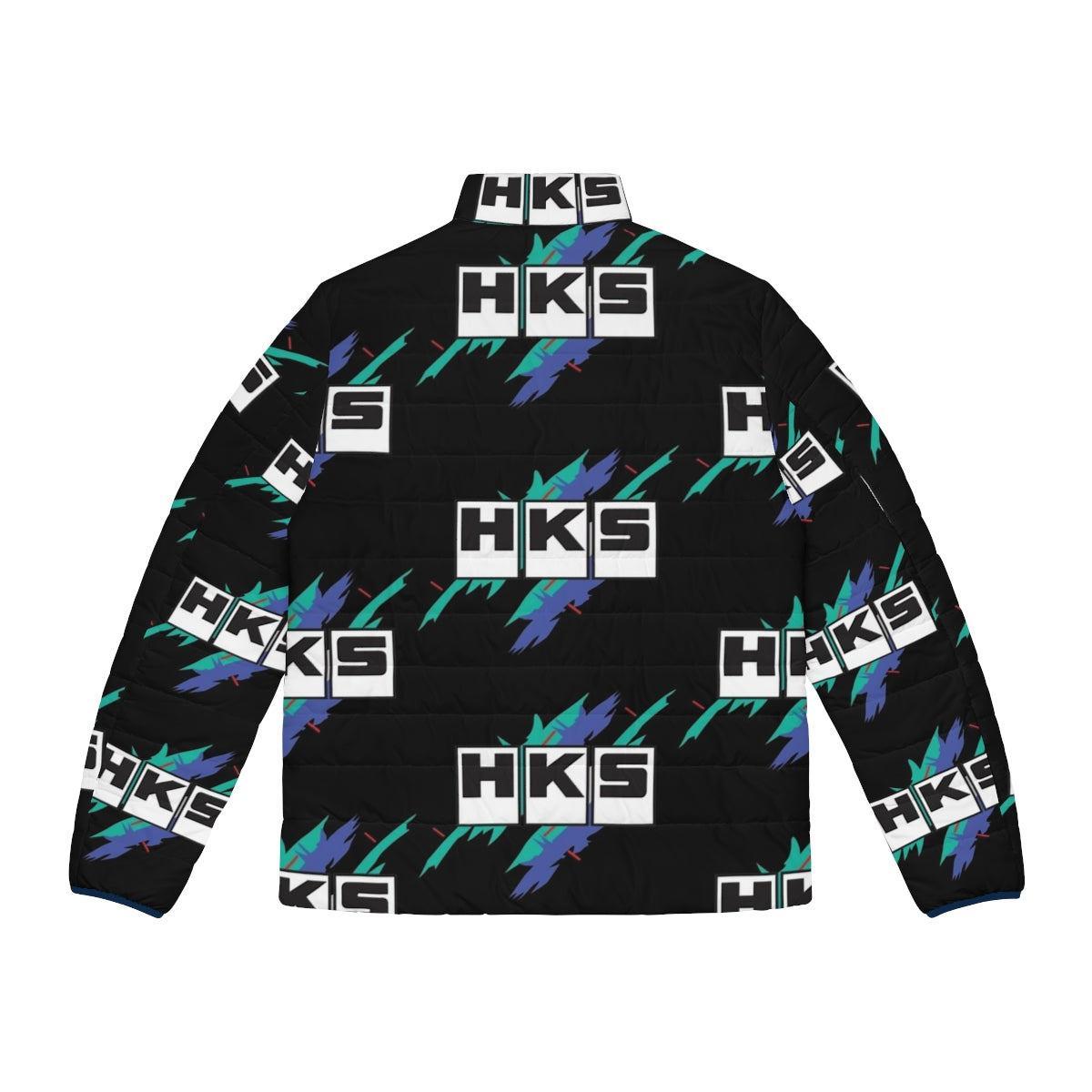 HKS Vintage Puffer Jacket with JDM and Drifting Inspired Graphics - Back