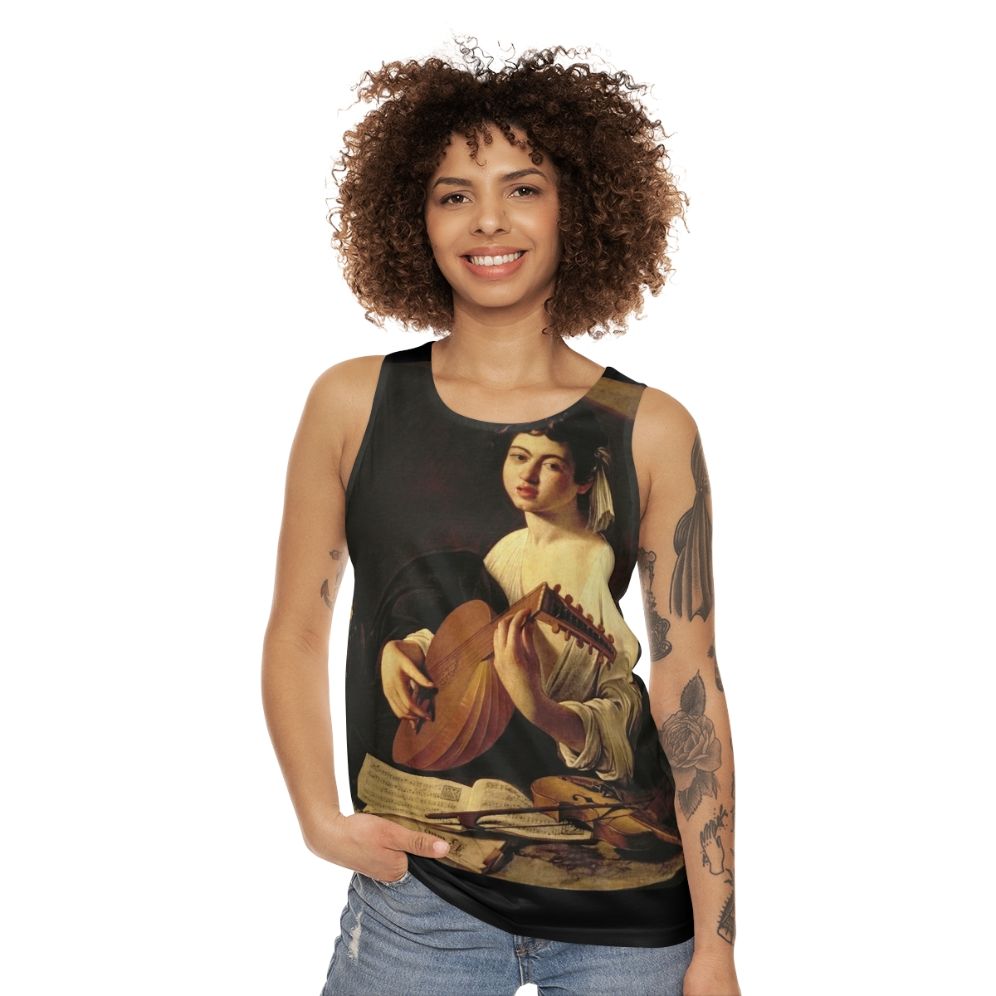 Caravaggio's "The Lute Player" Unisex Tank Top - women