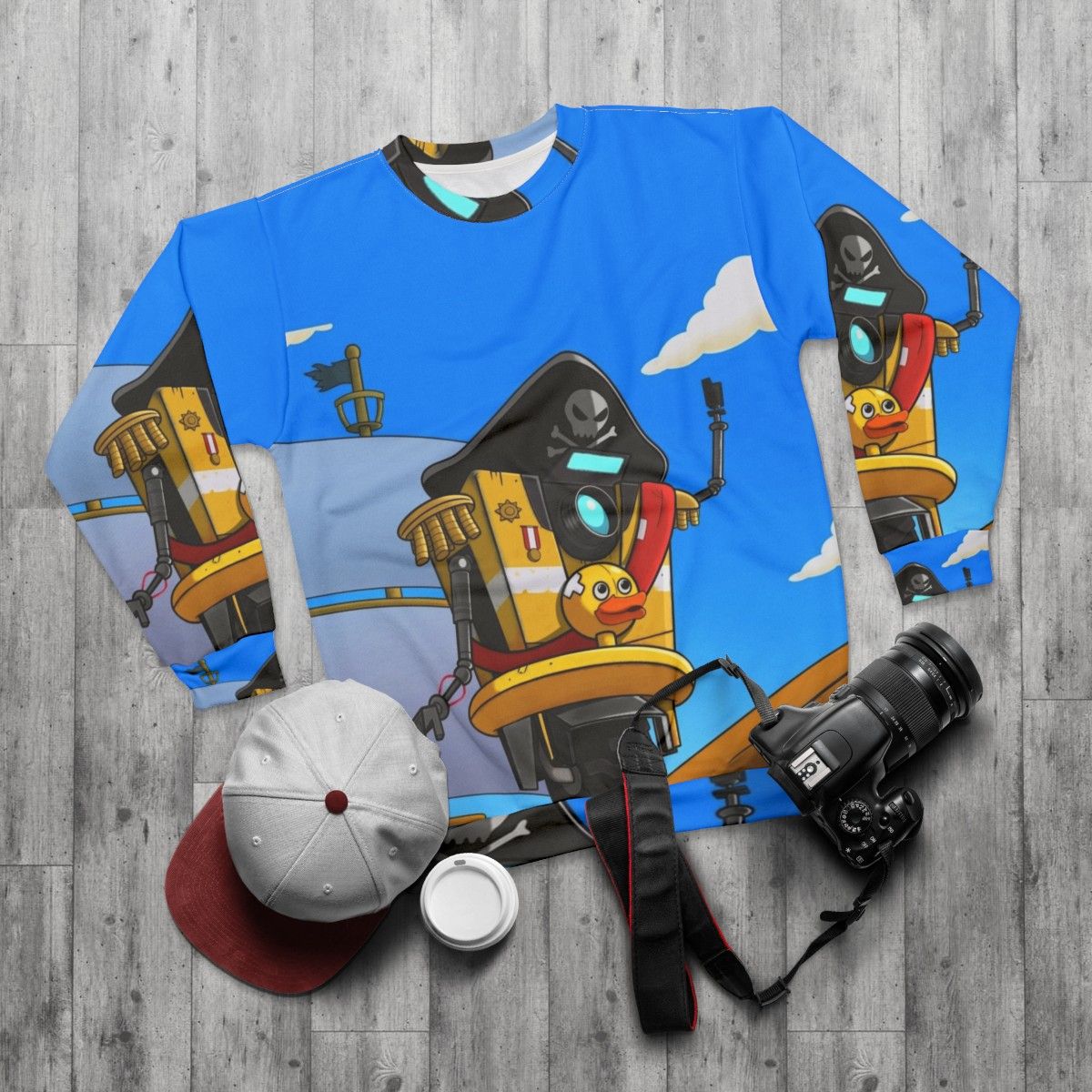 Borderlands Ahoy Minion Sweatshirt - flat lay