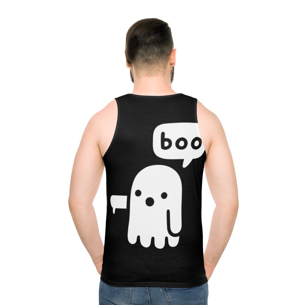 Spooky Ghost Unisex Tank Top - men back