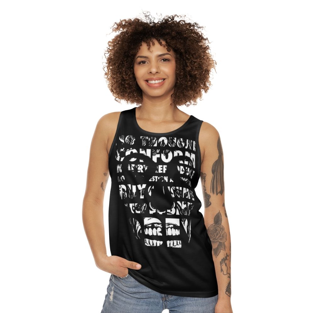 "They Live" Unisex Black and White Tank Top - women