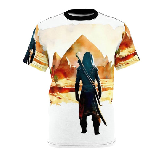 Assassins Creed Inspired AOP T-Shirt featuring Egypt Game Imagery