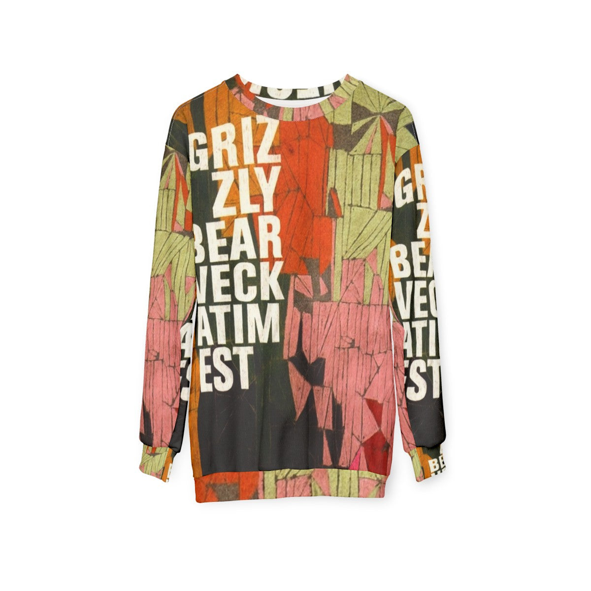 Veckatimest Grizzly Bear Sweatshirt featuring indie folk album artwork - hanging