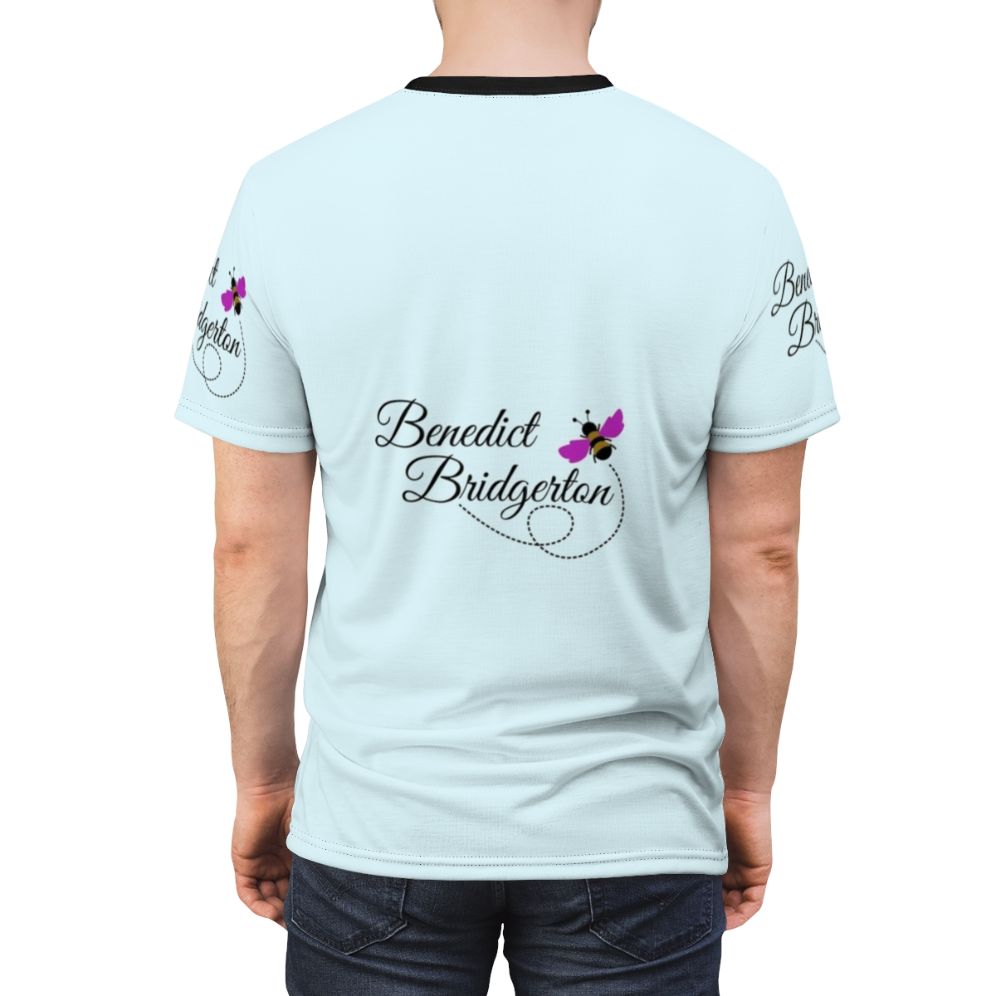 Bridgerton-inspired t-shirt featuring the name "Benedict" and a bee design - men back