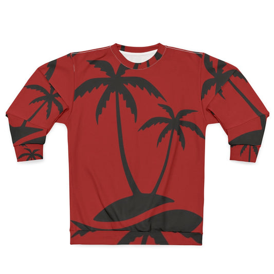 Coconut tree sweatshirt for summer beach vacations