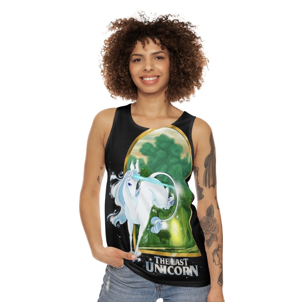 Unisex 'The Last Unicorn' fantasy movie tank top - women