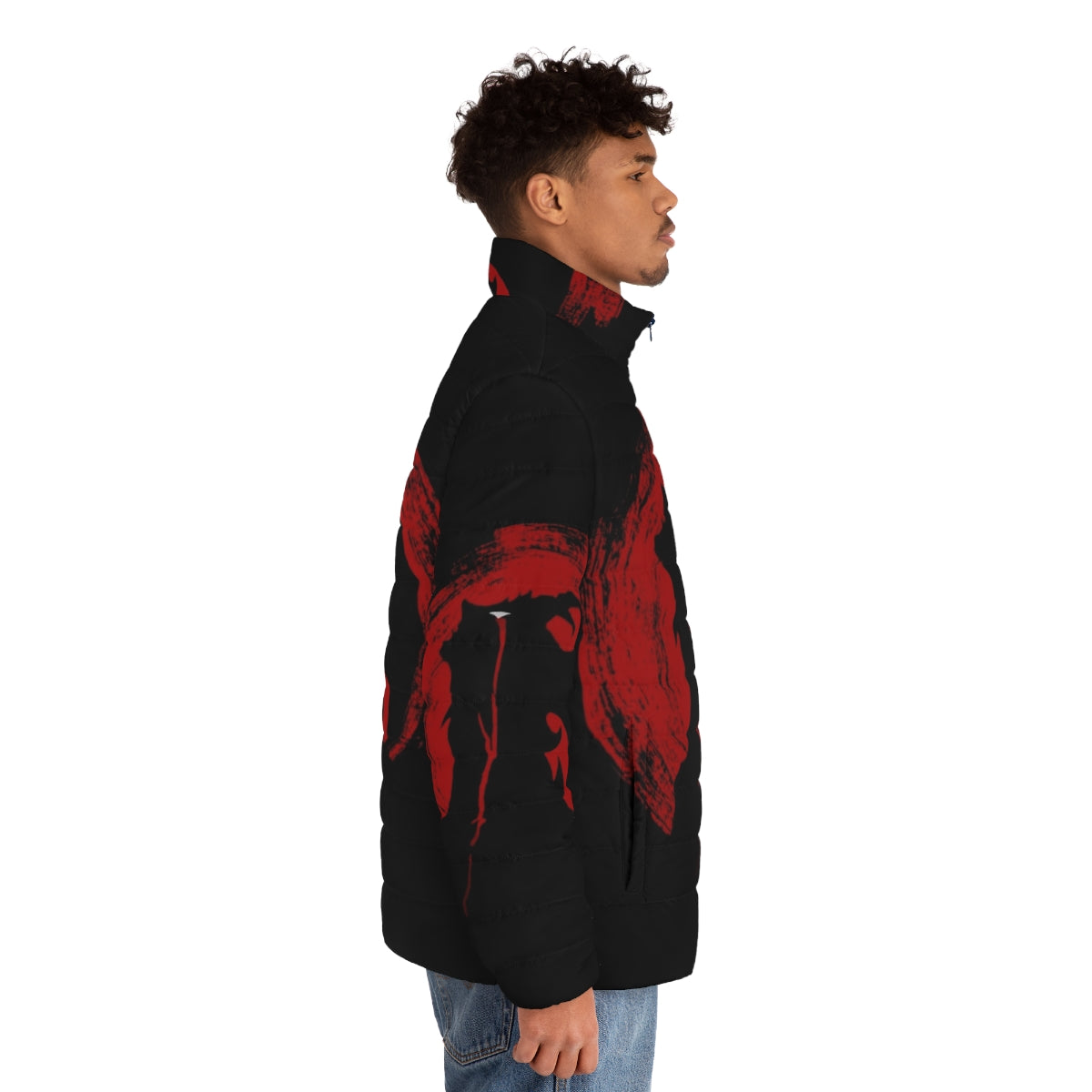 Crying Baby Devilman Crybaby Puffer Jacket - men side right