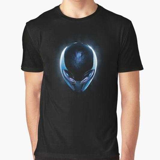 Alienware graphic t-shirt featuring the iconic Alienware logo and design