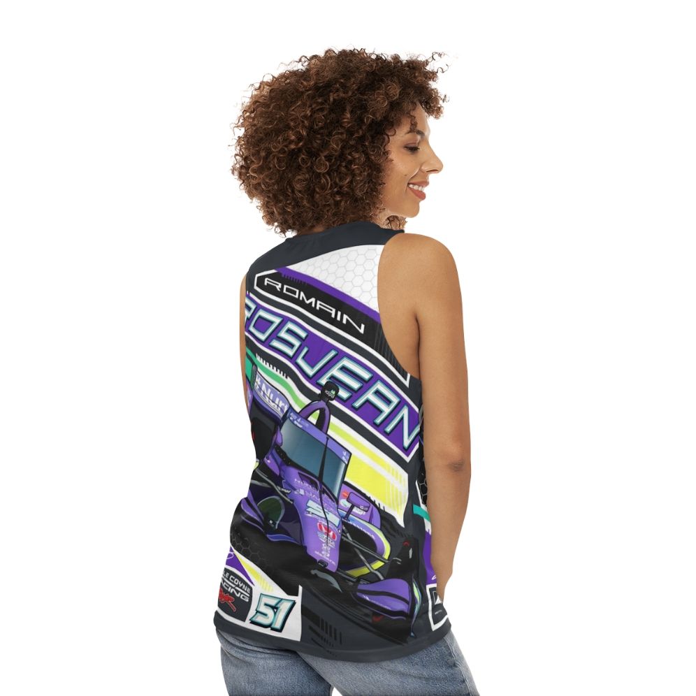 Romain Grosjean Indycar 51 Unisex Tank Top - women back