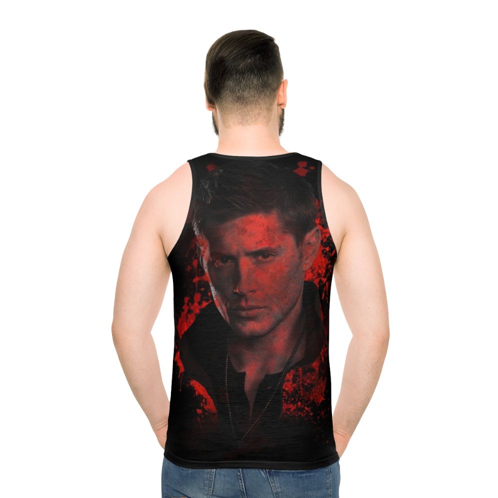 Supernatural Dean Winchester Unisex Splatter Tank Top - men back