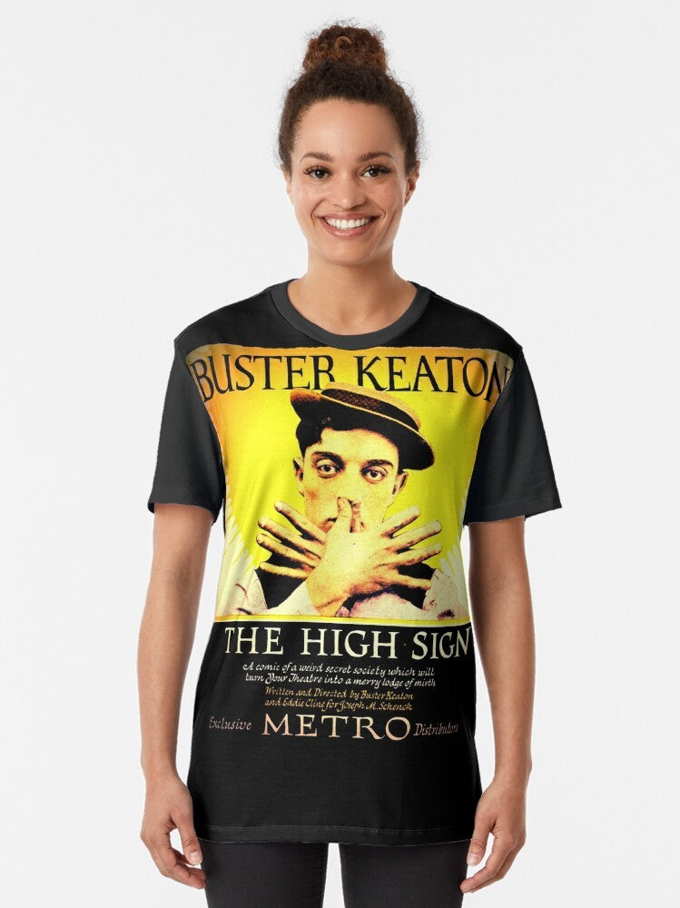 Vintage Buster Keaton The High Sign Graphic T-Shirt - Women