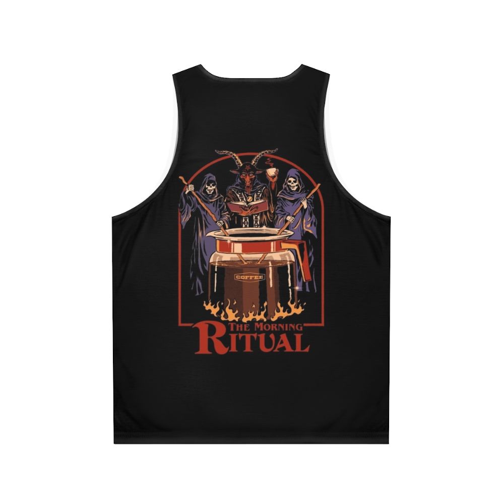 Retro Caffeine Ritual Unisex Tank Top - Back