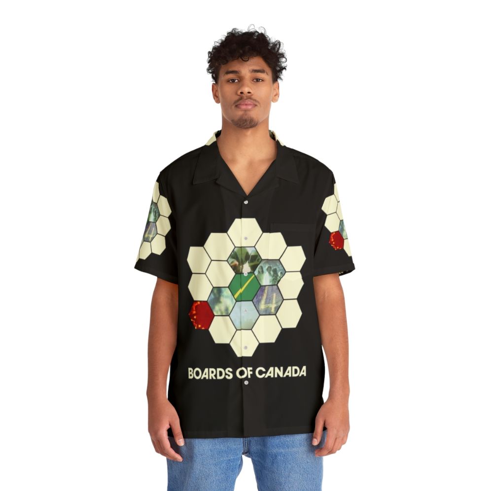 Boards of Canada inspired Hawaiian shirt with retro 80s electronic music vibes - People Front