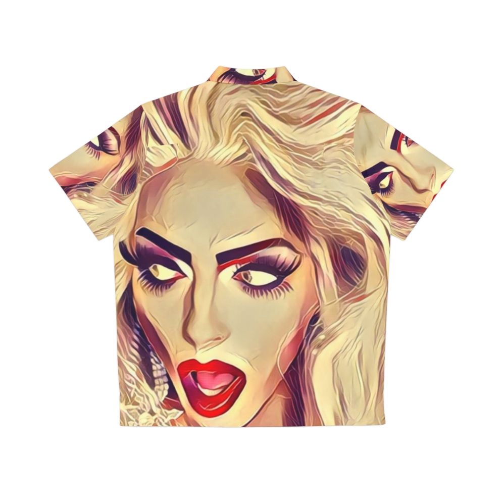 Alyssa Edwards Hawaiian Shirt with Floral Pattern - Back