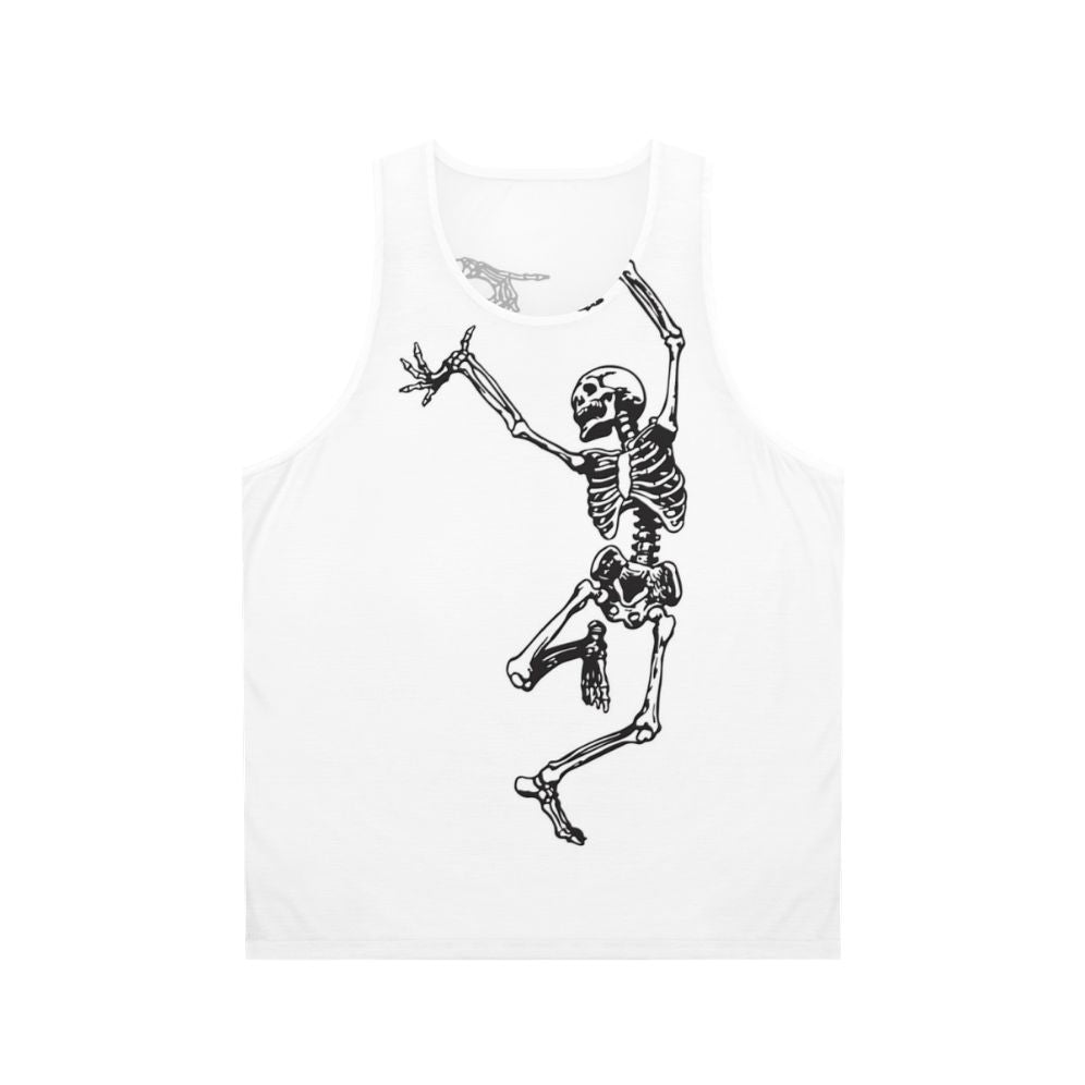 Unisex tank top featuring a skull design with mystic and occult elements