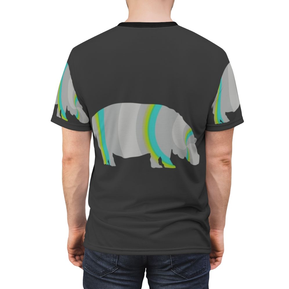 Vibrant Hippo Legendary Animal AOP T-shirt - men back