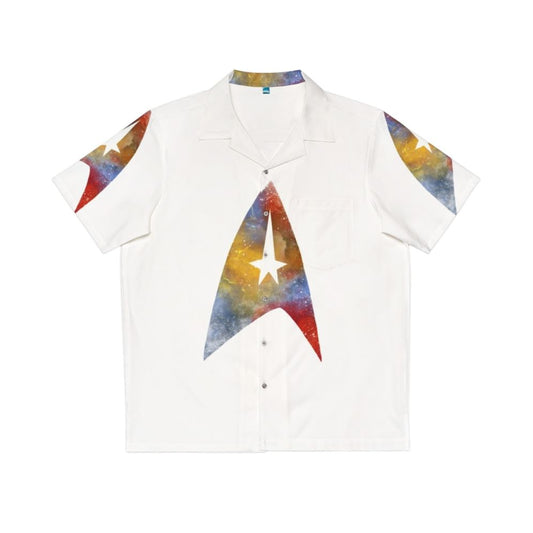 Starfleet Hawaiian Shirt featuring a galaxy-inspired design