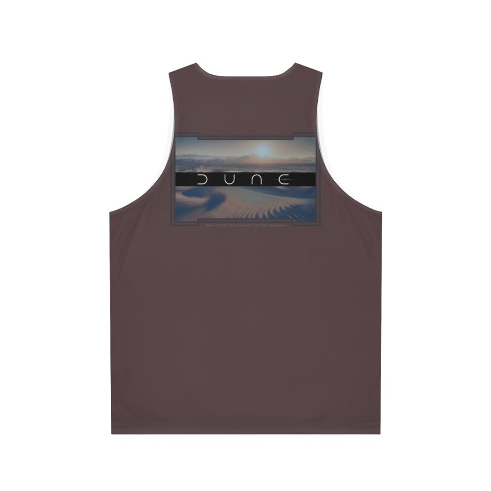 Dune inspired unisex tank top with Arrakis desert design - Back