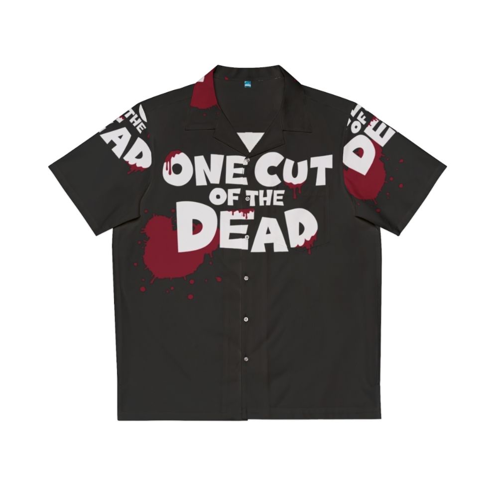 One Cut of the Dead Hawaiian Shirt featuring zombie movie horror comedy design