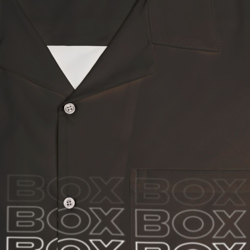 Box Box Box F1 Faded Text Design Hawaiian Shirt - Detail