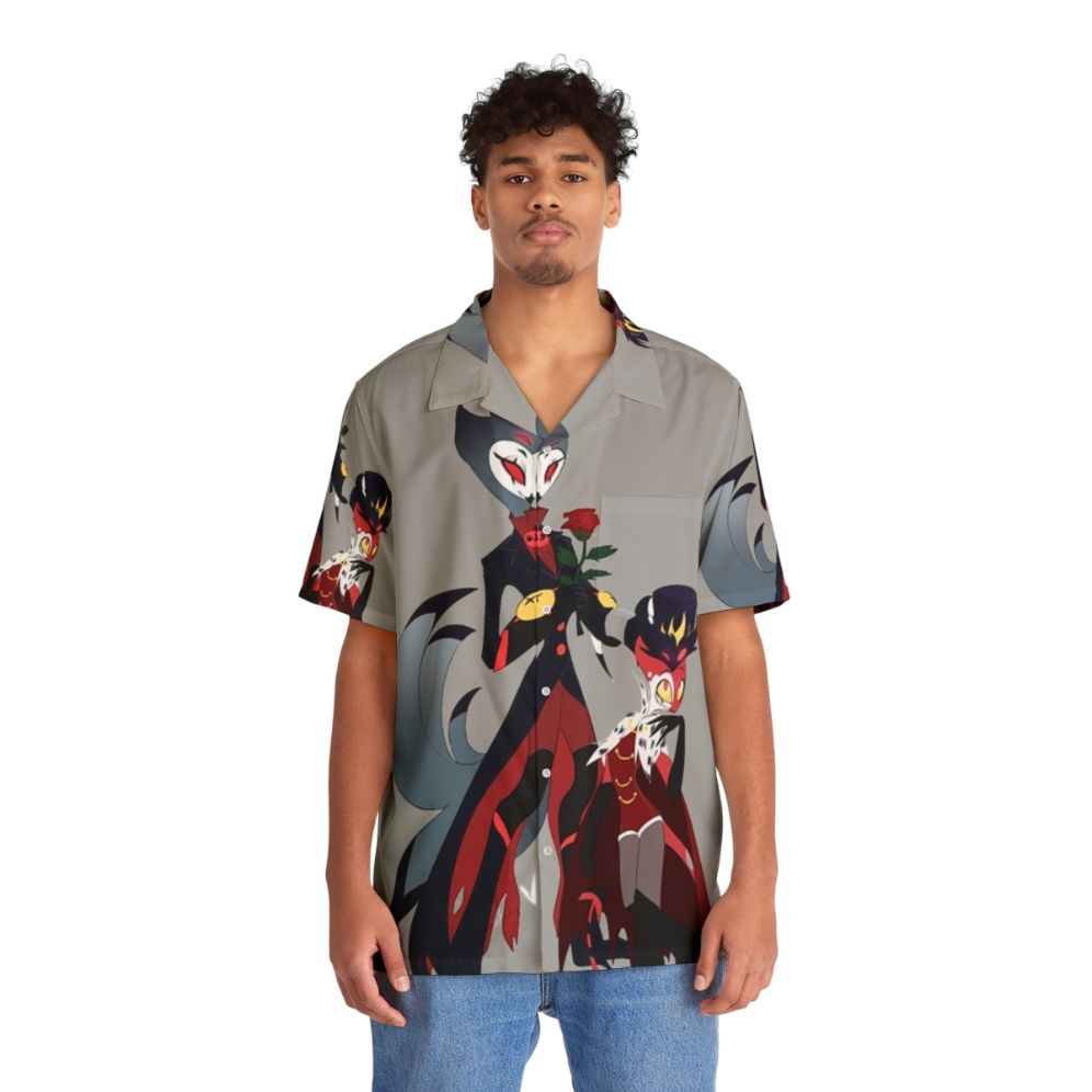 Helluva Boss Stolas Hawaiian Shirt - Anime Inspired Design - People Front