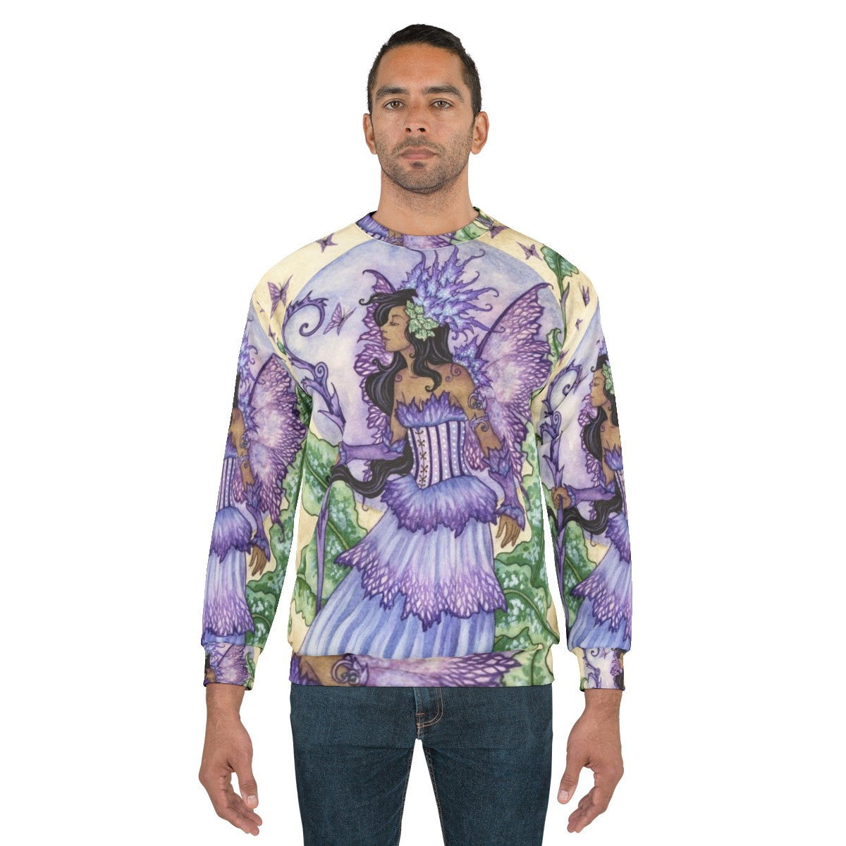 Fairy and butterfly-themed spring sweatshirt - men