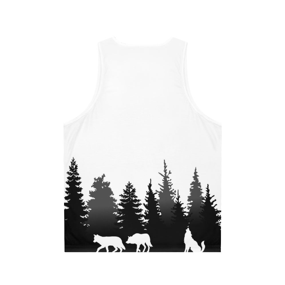 Wolves Unisex Nature Inspired Tank Top - Back