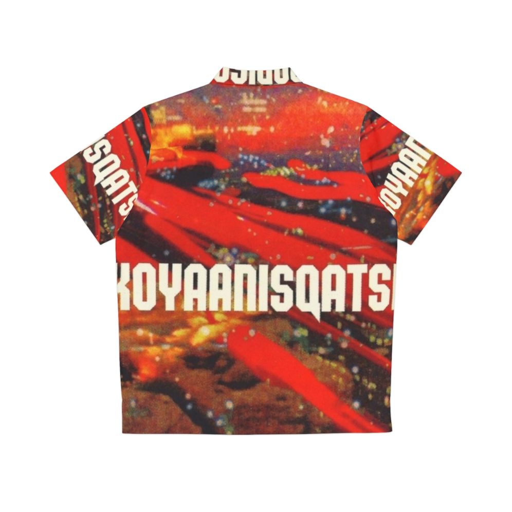 Koyaanisqatsi Hawaiian Shirt featuring imagery from the documentary film - Back