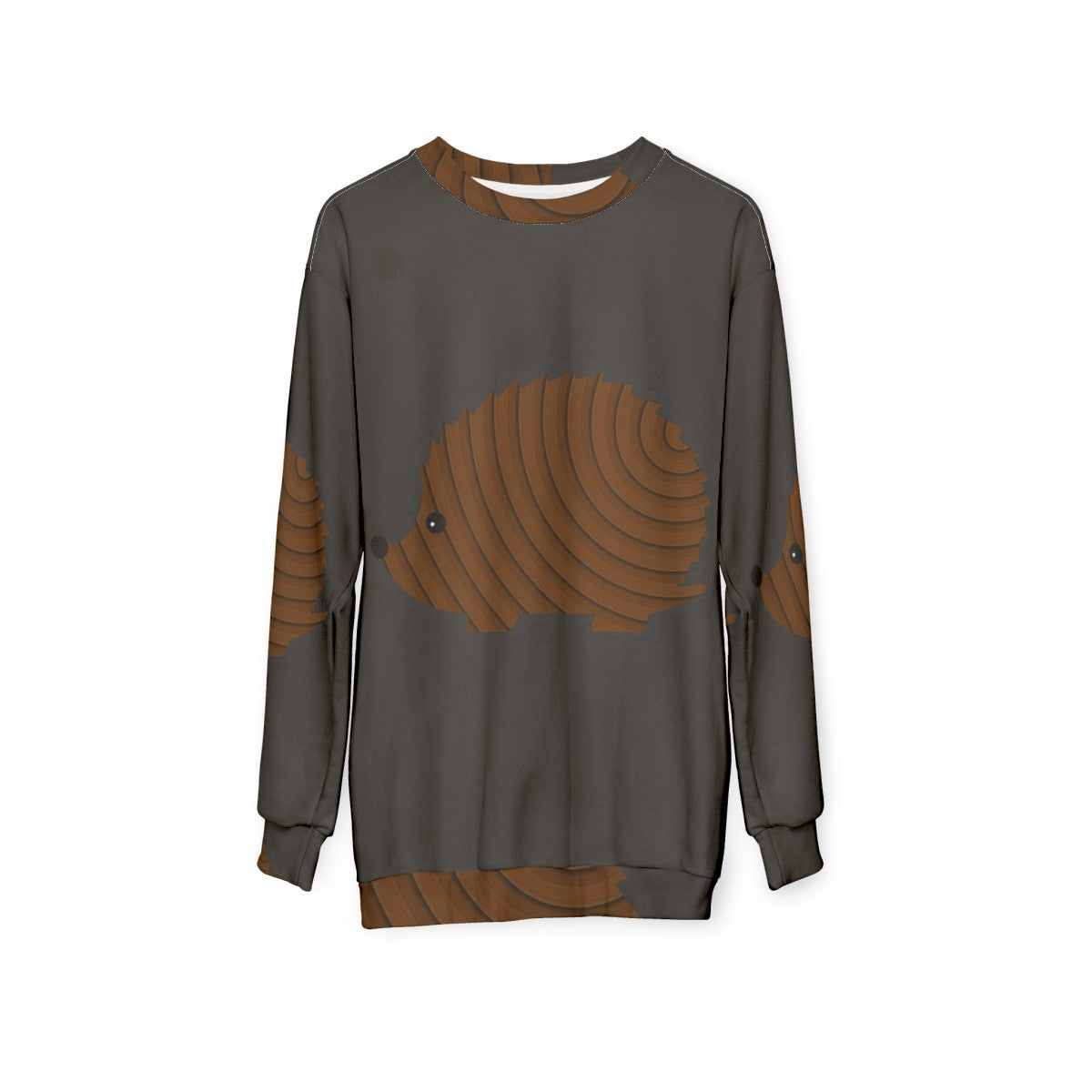 Legendary Hedgehog Sweatshirt with Colorful Animal Art Design - hanging