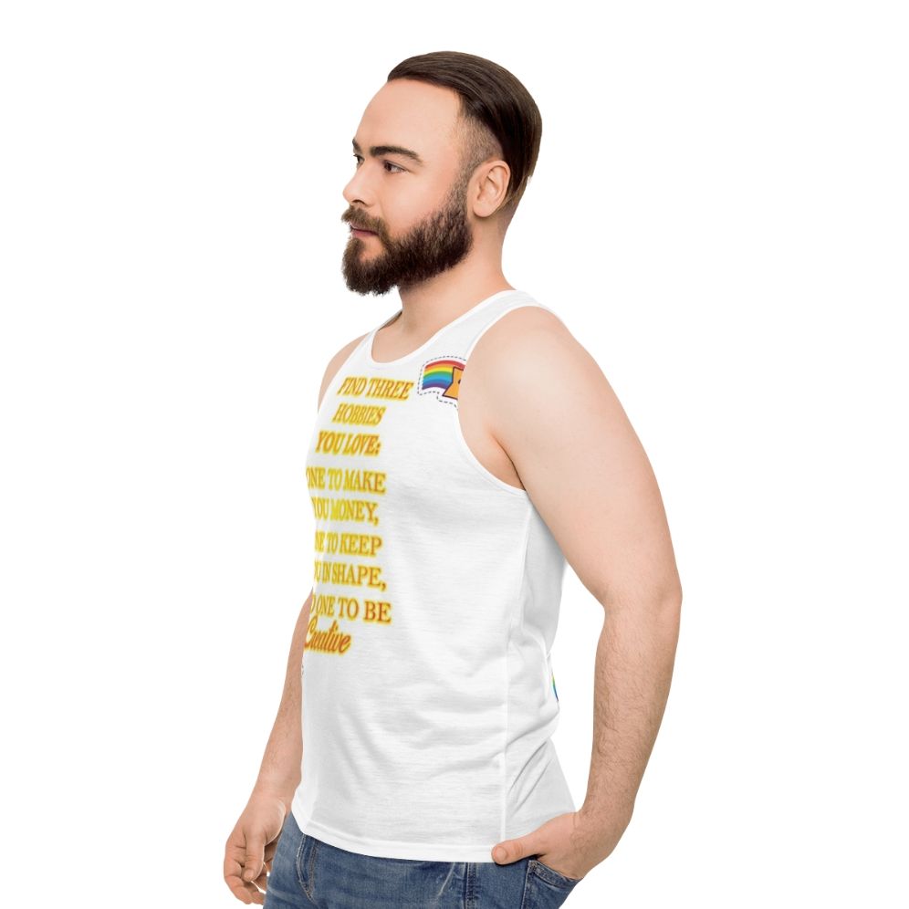 Hobbies Unisex Tank Top - men side