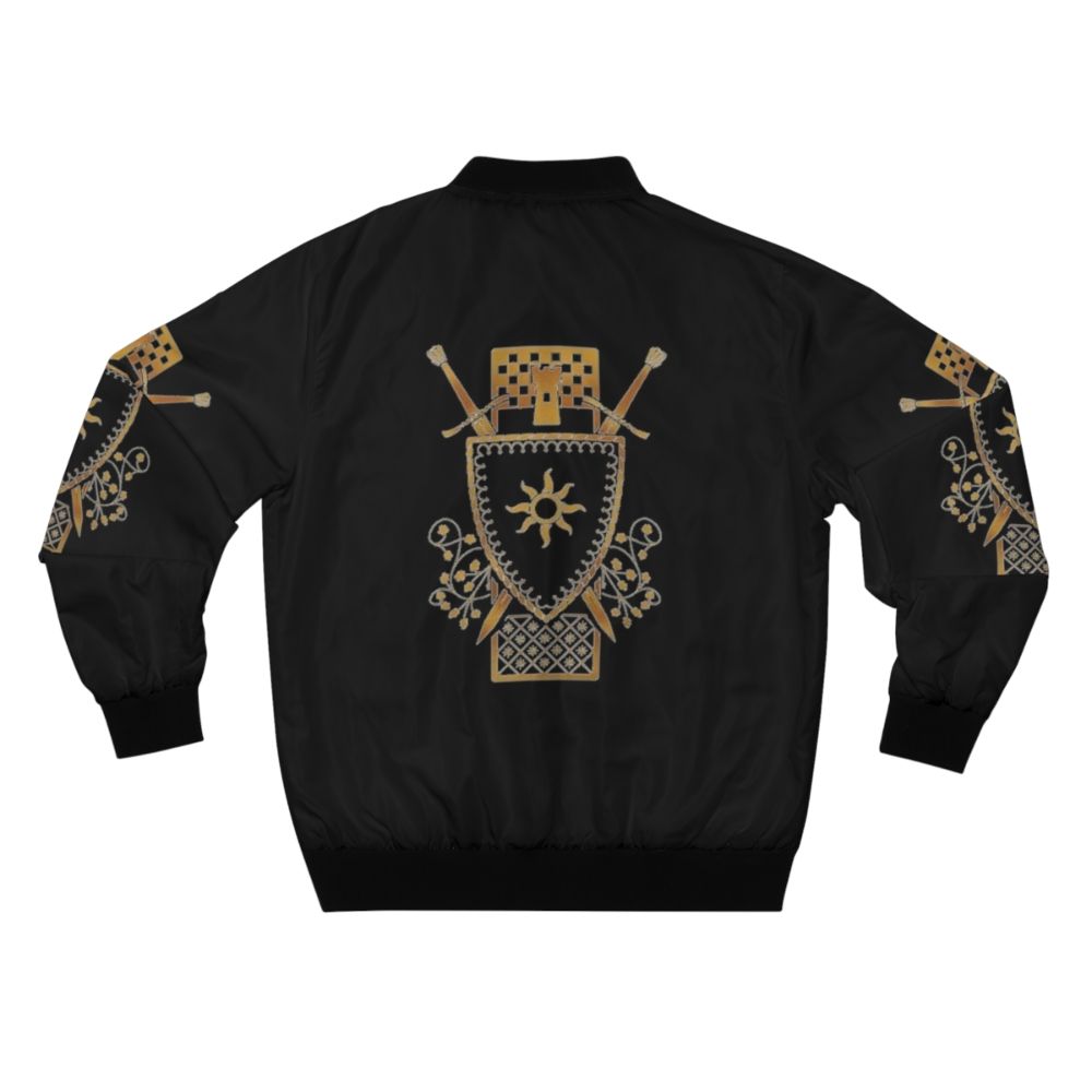 Gwent Nilfgaard Faction Bomber Jacket with Nilfgaardian Sun Logo - Back