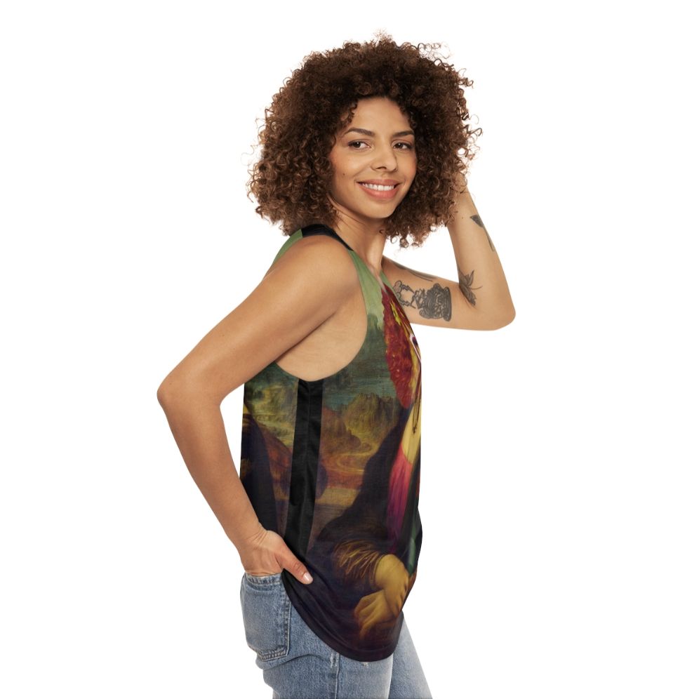 Unisex Moaner Linda Mona Lisa Tank Top - women side