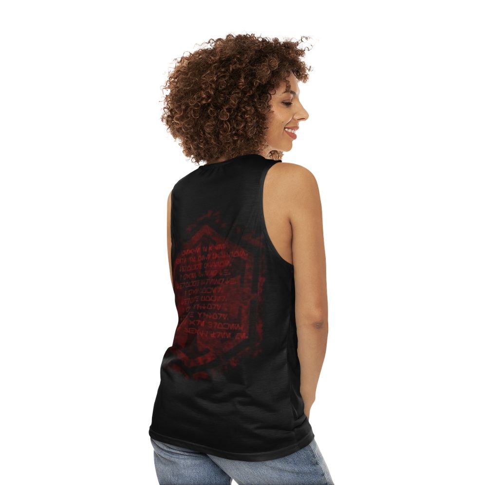 Sith Code Unisex Tank Top - women back