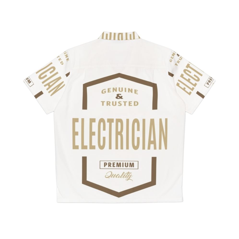 Electrician Hawaiian Work Shirt 2 - Hawaii Inspired Occupational Apparel - Back