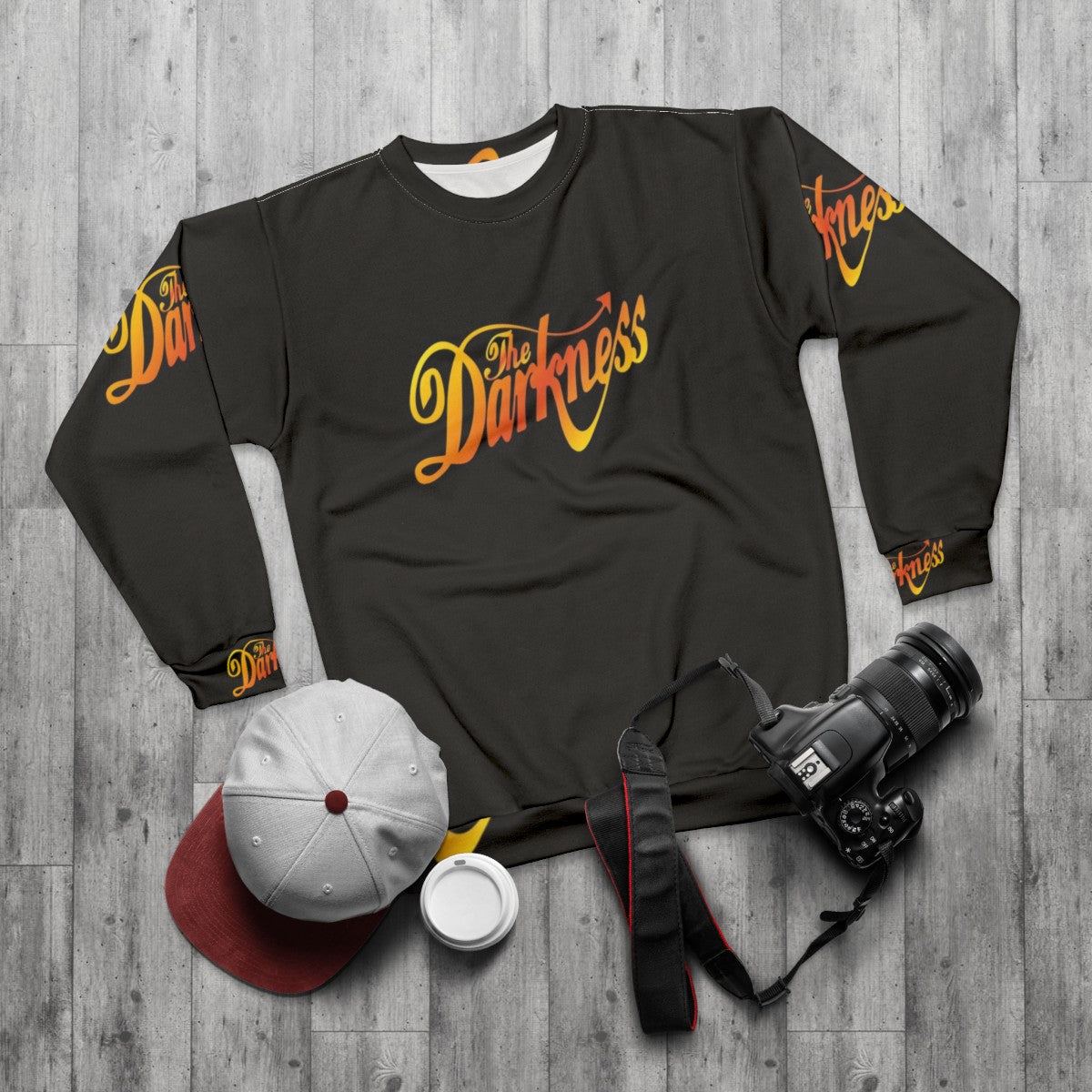 The Darkness Band Classic Rock Sweatshirt - flat lay