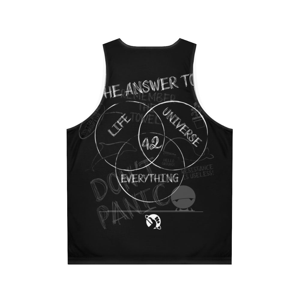 Unisex hitchhiker's guide to the galaxy tank top - Back