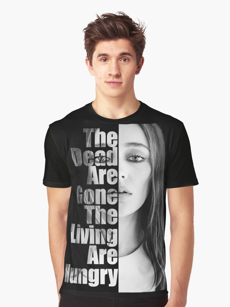 The Dead Are Gone, The Living Are Hungry graphic t-shirt featuring Lexa from The 100 and Fear the Walking Dead - Men