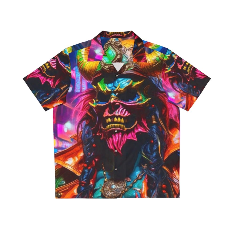 Neon Pirate Hawaiian Shirt