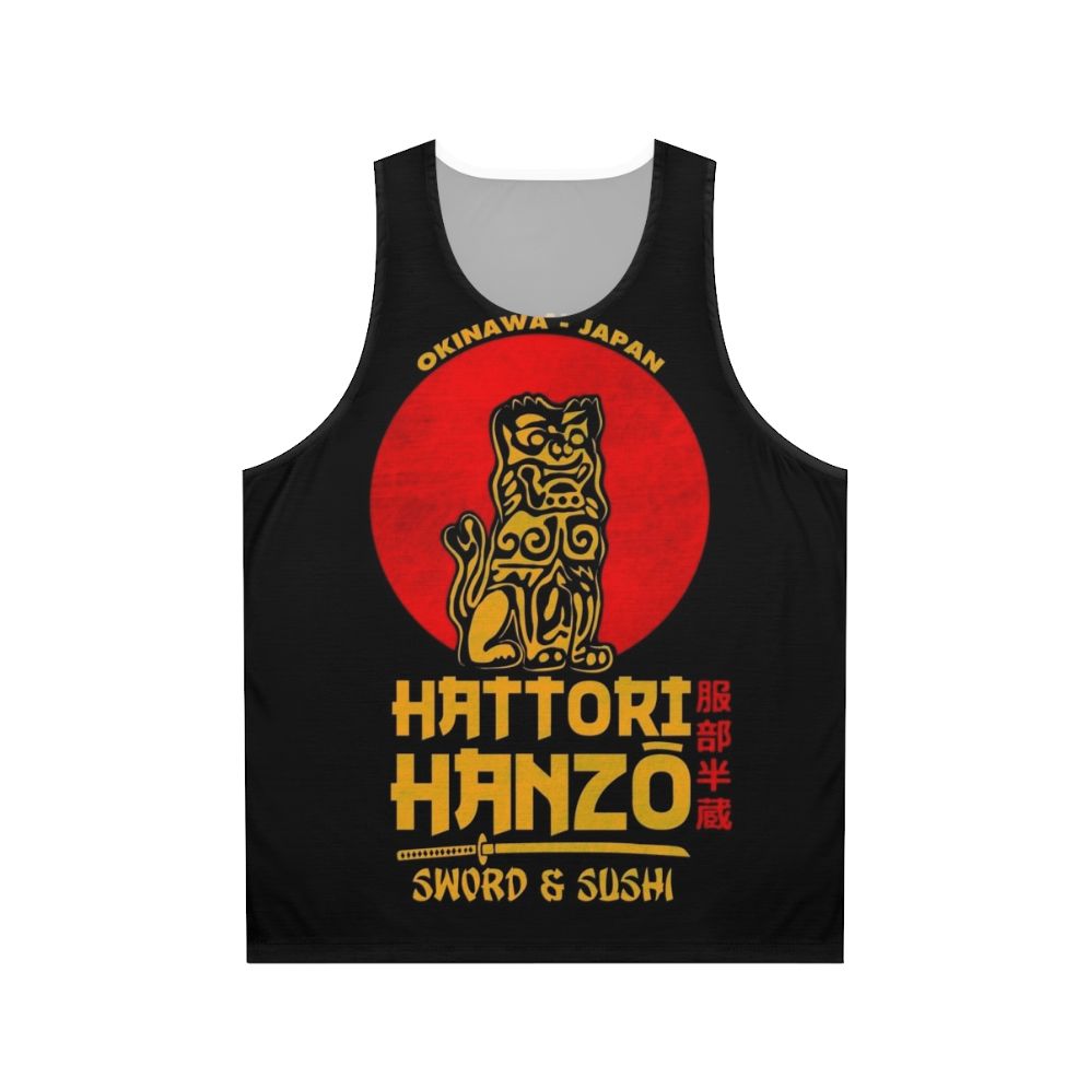 Hattori Hanzo unisex tank top with samurai-inspired design