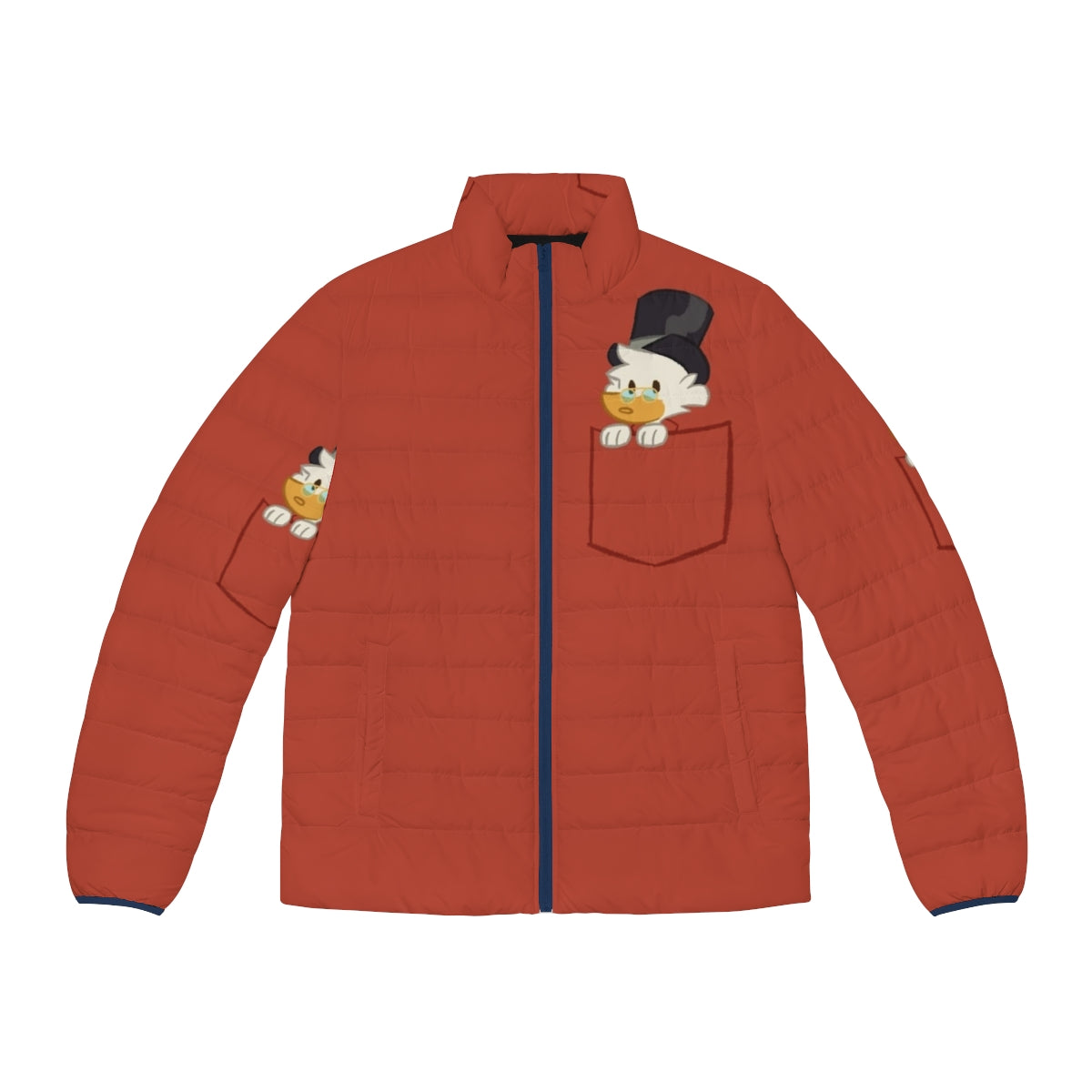 Scrooge McDuck wearing a puffer jacket in the Ducktales animated series