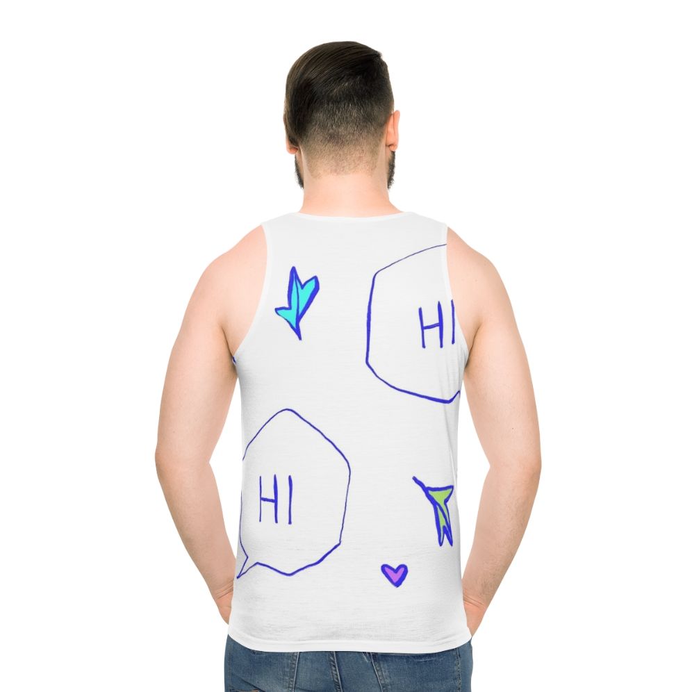 Heartstopper Unisex Tank Top with Inspirational Quote - men back