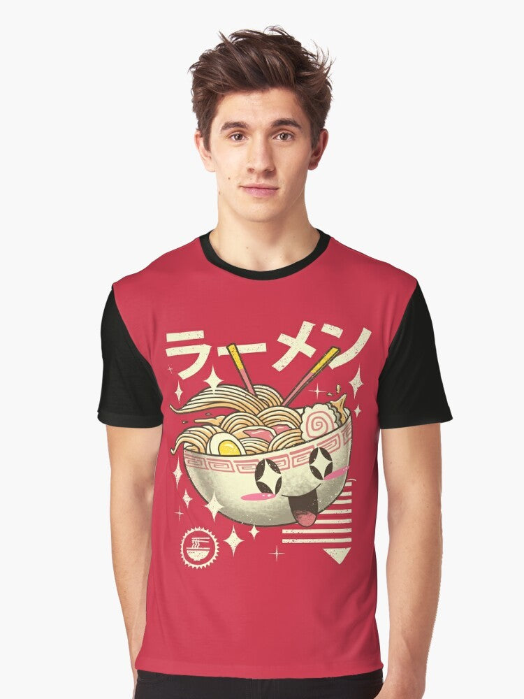 Kawaii ramen graphic t-shirt with a cute, yummy ramen design - Men