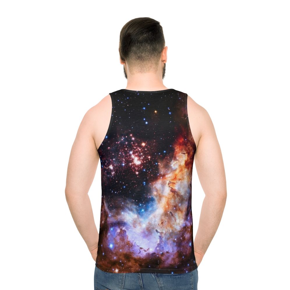 Galaxy Nebula Unisex Tank Top - men back