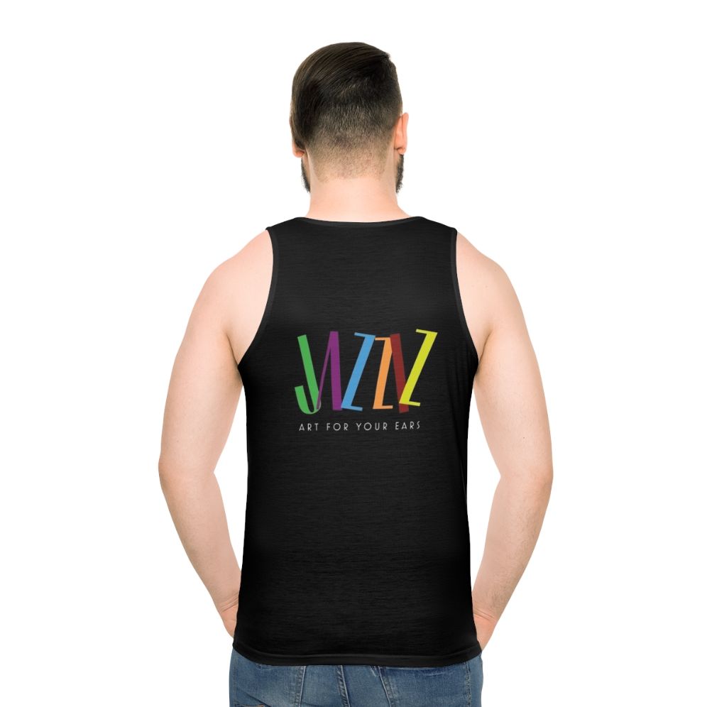 Unisex jazz tank top - men back