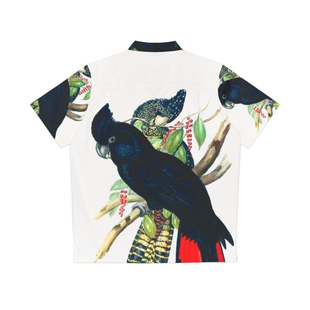 Australian Banksian Black Cockatoo Hawaiian Shirt - Back